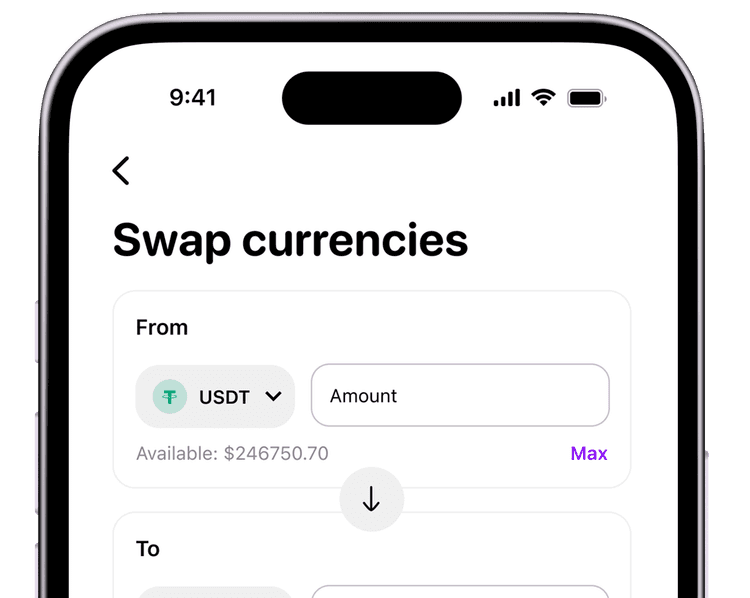 Swap currencies